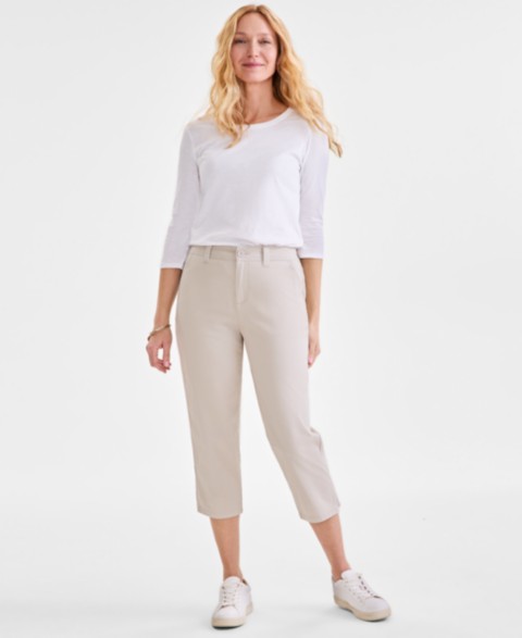 Женские брюки Style & Co Women's Mid-Rise Comfort Waist Capri Pants