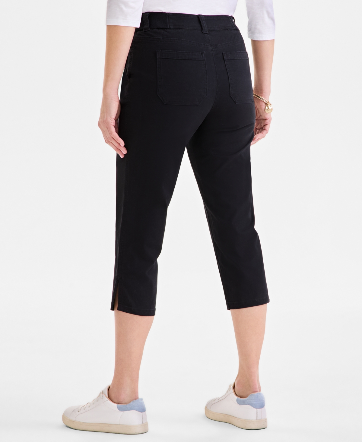 Style & Co Women's Mid-rise Comfort Waist Capri Pants, Regular & Petite, Exclusively At Macy's In Deep Black