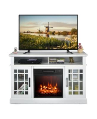 48 Inch Electric Fireplace TV Stand with Cabinets for TVs Up to 50 Inch