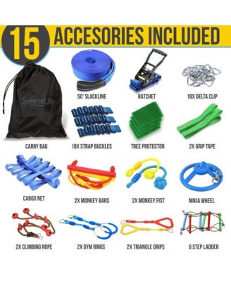 50  Ninja Warrior Obstacle Course Kit with 13 Accessories