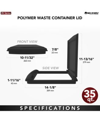 35 Qt Trash Can Replacement Lid, Champagne (Lid Only) RV-35-LID-12-1