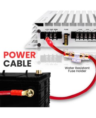 Marine Stereo Audio Wiring Kit, 8-AWG Amplifier Installation