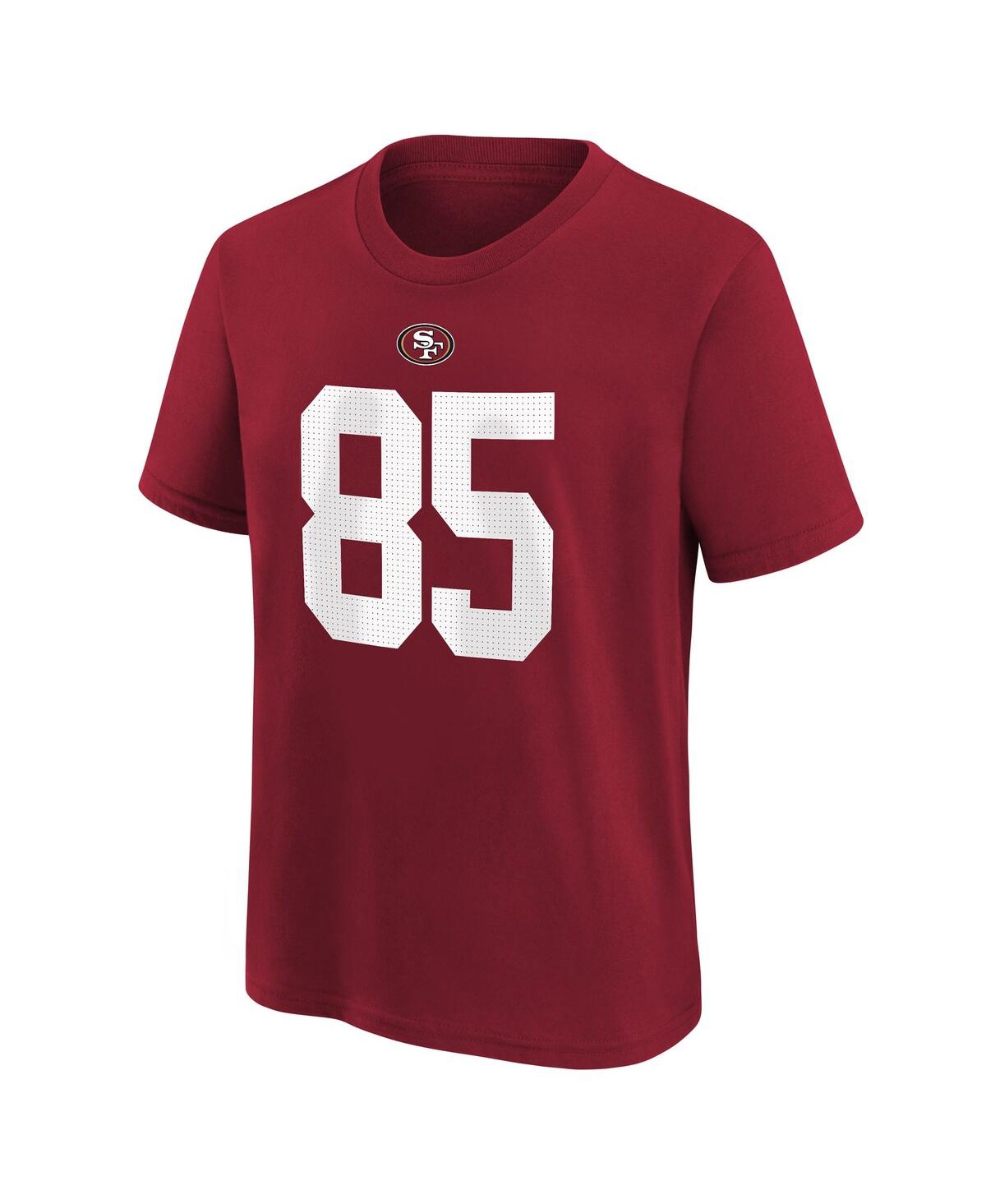 Nike Big Boys And Girls George Kittle Scarlet San Francisco 49ers Player Name Number T-shirt In Red
