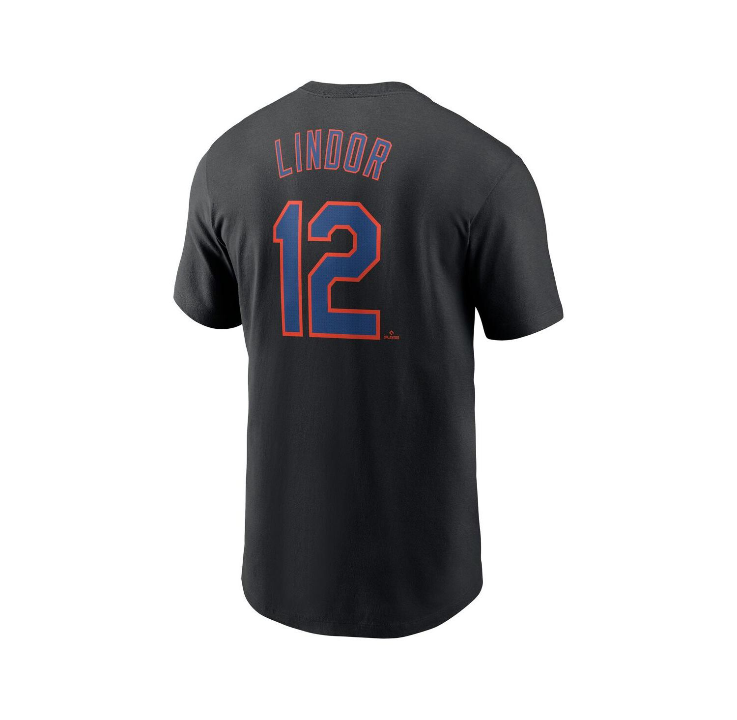 Men's Francisco Lindor Black New York Mets Fuse Name & Number T-Shirt