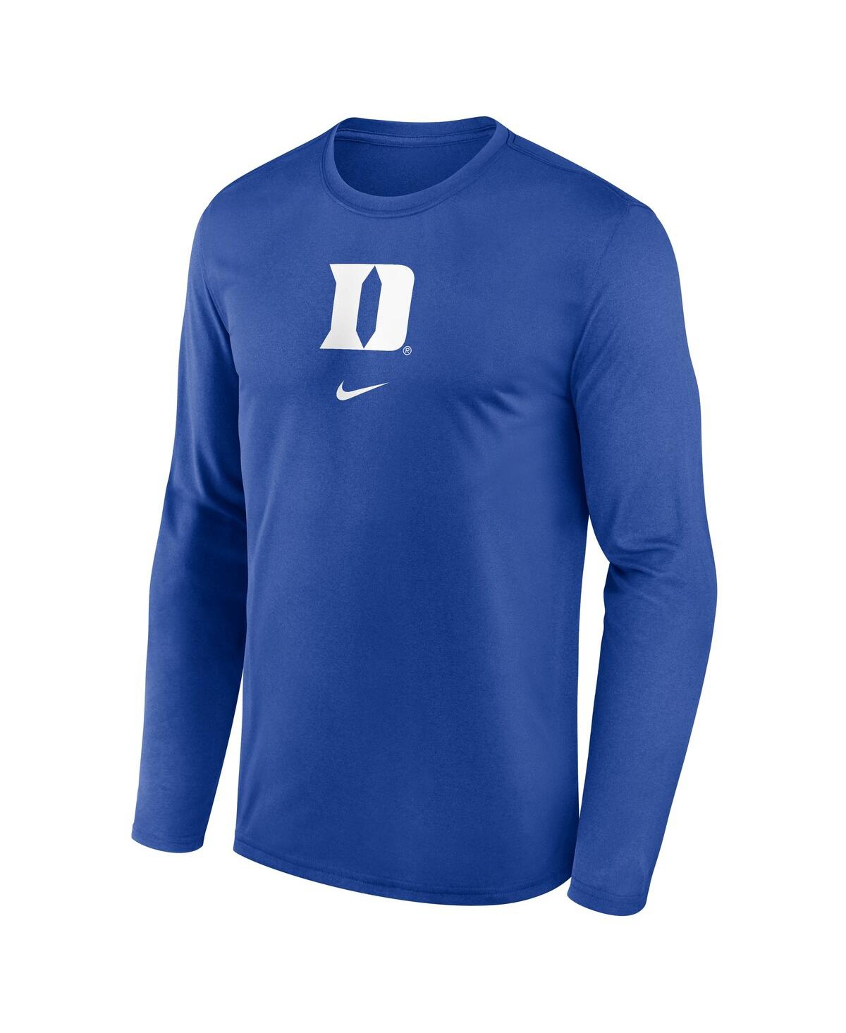 Nike Men's Royal Duke Blue Devils On-court Basketball Shootaround Performance Long Sleeve T-shirt In Royal