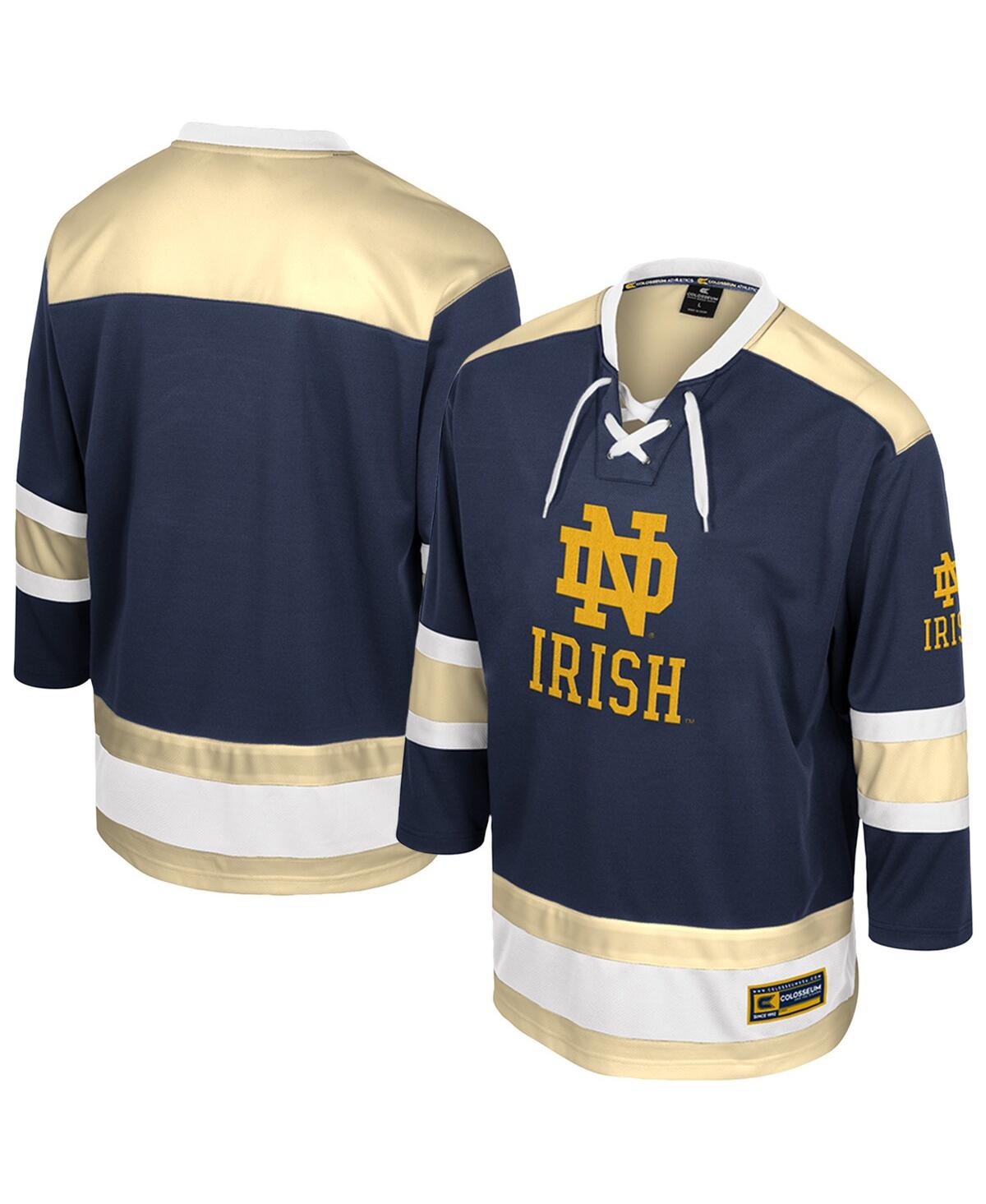 Men's Navy Notre Dame Fighting Irish Athletic Machine Fashion Hockey Jersey - Navy