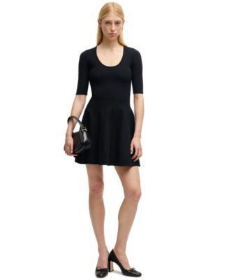 Women's Scoop-Neck Flared Dress