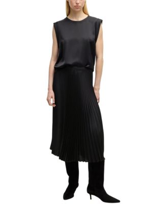 Women's Micro Print Plisse Skirt