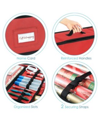 Premium Holiday Gift Wrapping Paper & Accessories Storage Organizer Box