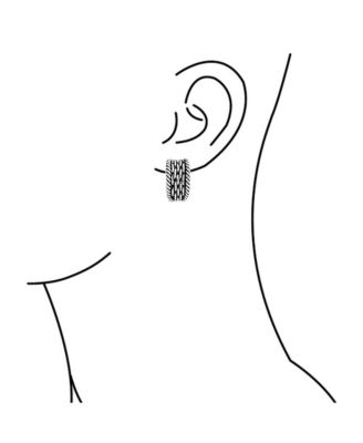 Twisted Cable Chain Weave Wide Half Hoop Clip On Earrings For Non Pierced Ears Oxidized Gold Plated Brass
