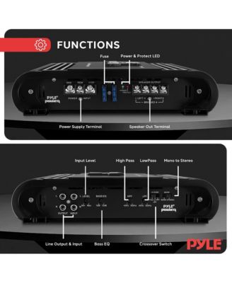 2-Channel Bridgeable MOSFET Car Amplifier, 2000 Watts
