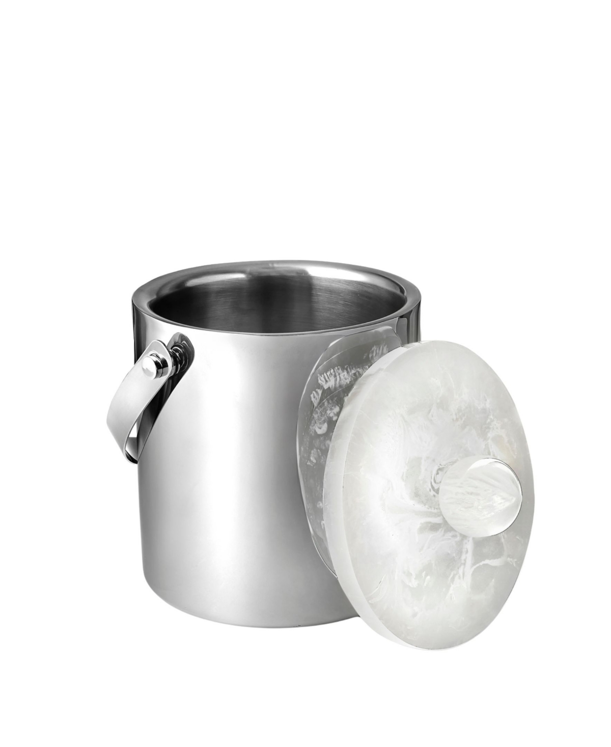 Godinger Azure Resin Ice Bucket In Silver