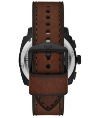 Men's Machine Chronograph Black Stainless-Steel Bracelet Watch, 44mm