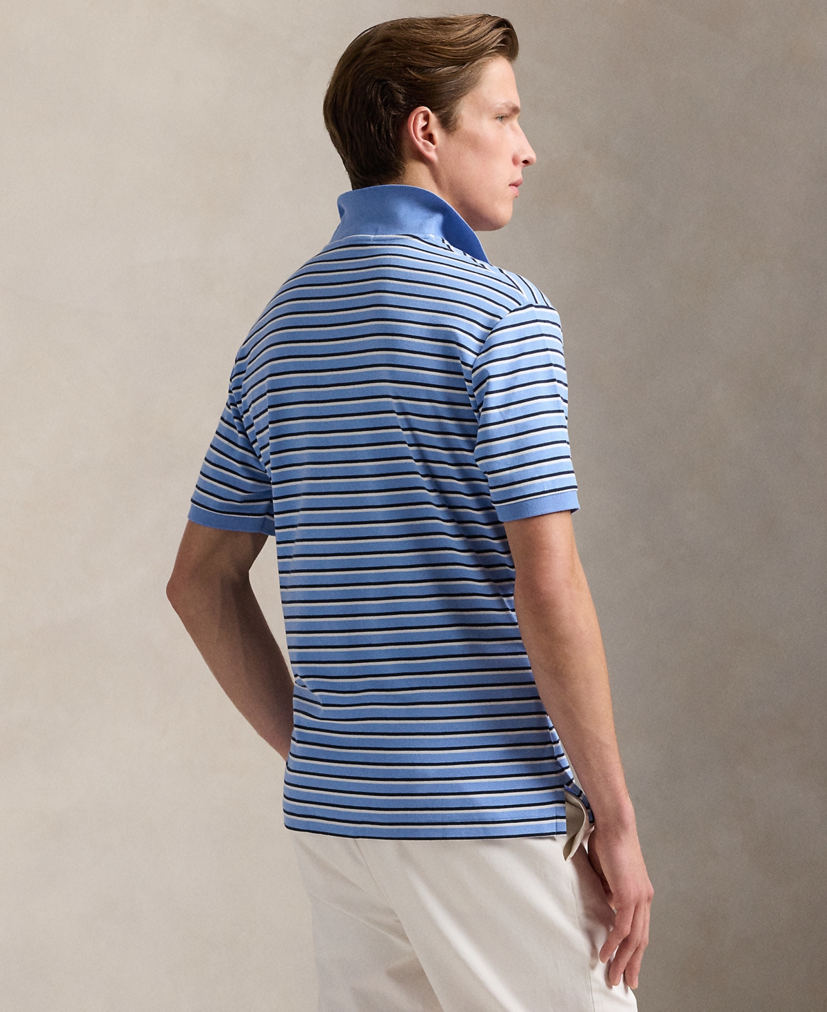 Polo Ralph Lauren Men's Classic-fit Striped Soft Cotton Polo In Blue