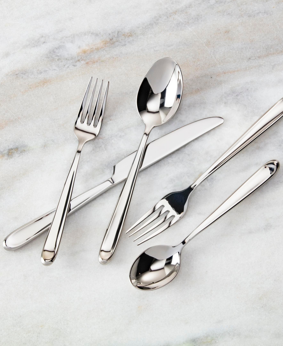 Fortessa Scoop 20-piece Flatware Set, Service For 4 In Sliver