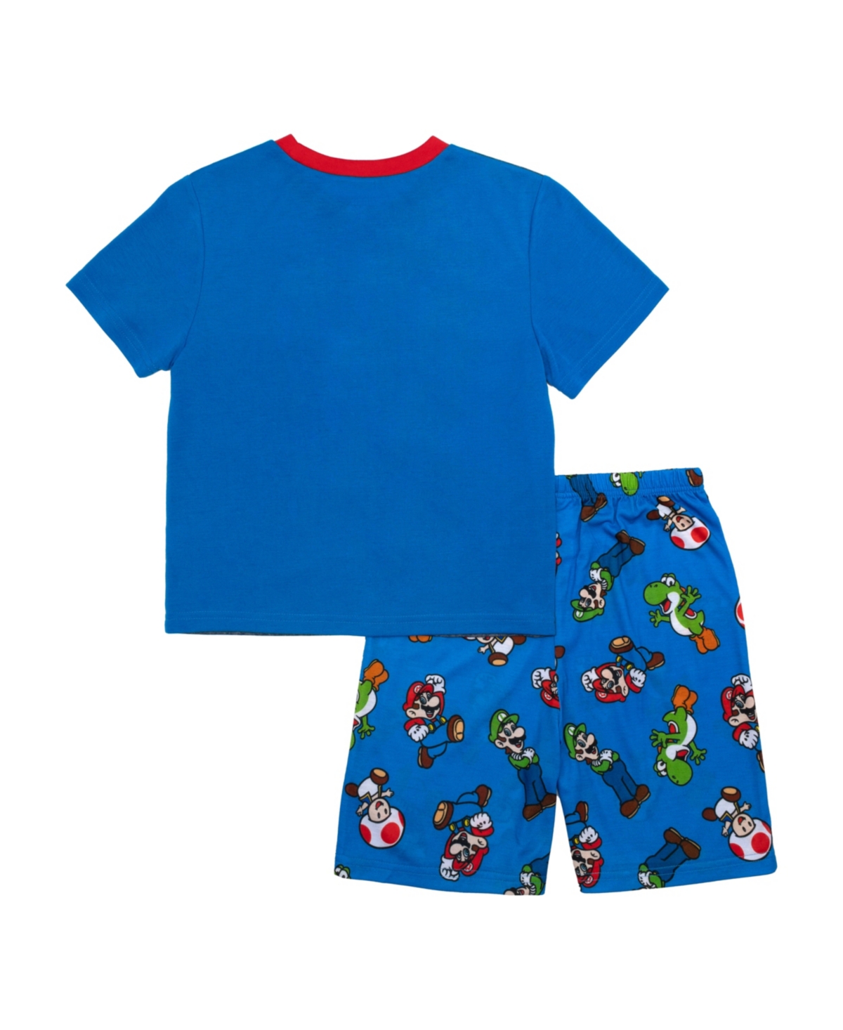 NINTENDO MARIO LITTLE AND BIG BOYS SHORT SLEEVE TEE AND SHORT, 2-PIECE PAJAMA SET 
