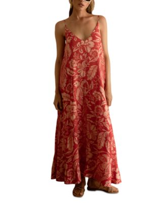 Elan - Women's Cartagen-Print Sleeveless Maxi Dress