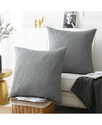 2 Pack Throw Pillow Cover Euro Sham Covers Lumbar Pillow Cover