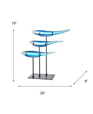 3-Blue Fish Figurine