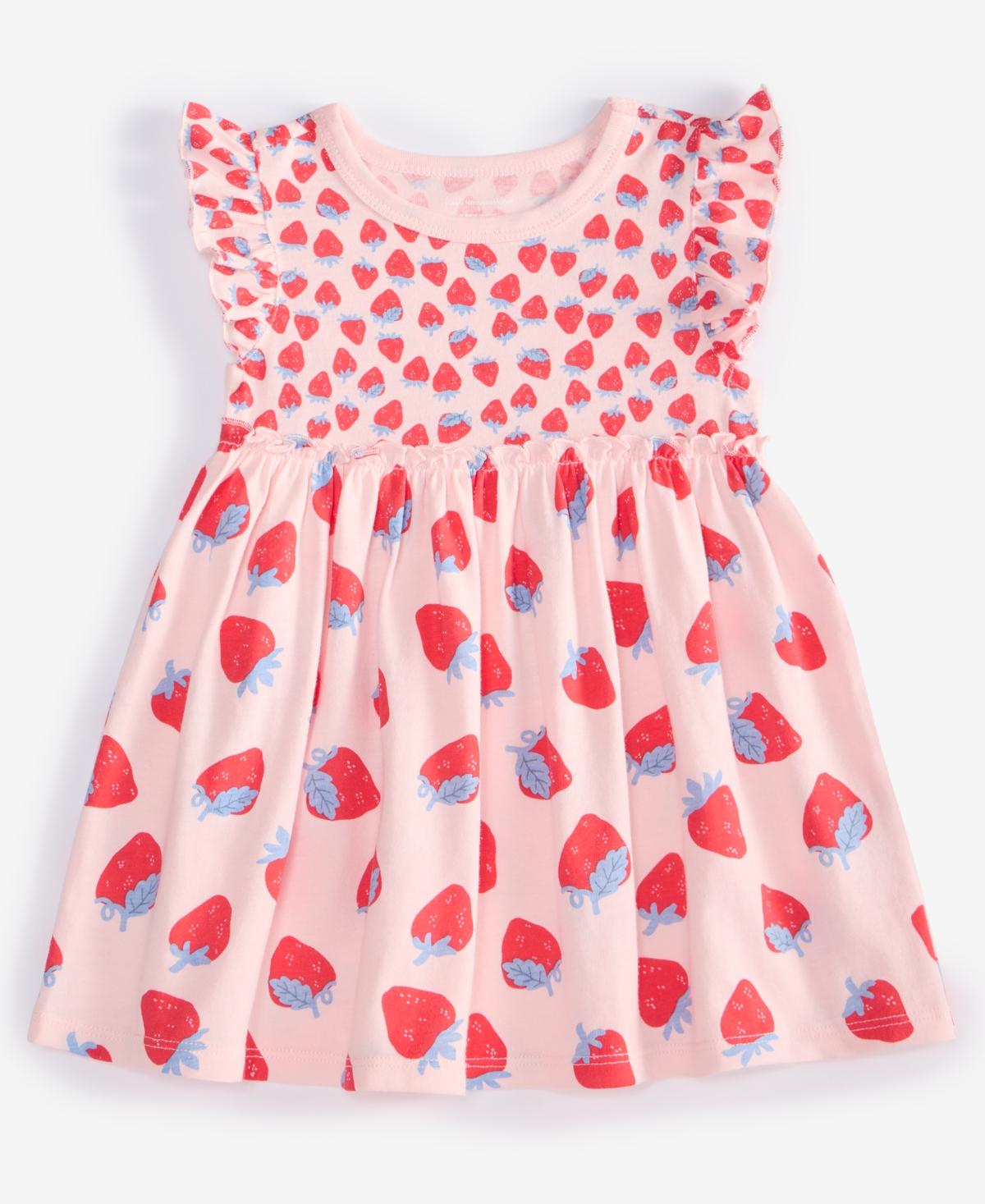 FIRST IMPRESSIONS BABY GIRLS STRAWBERRY-PRINT DRESS, EXCLUSIVELY AT MACY'S 