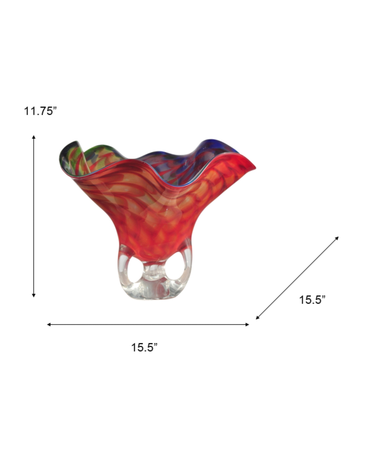 Dale Tiffany Cinnabar Bowl In Red