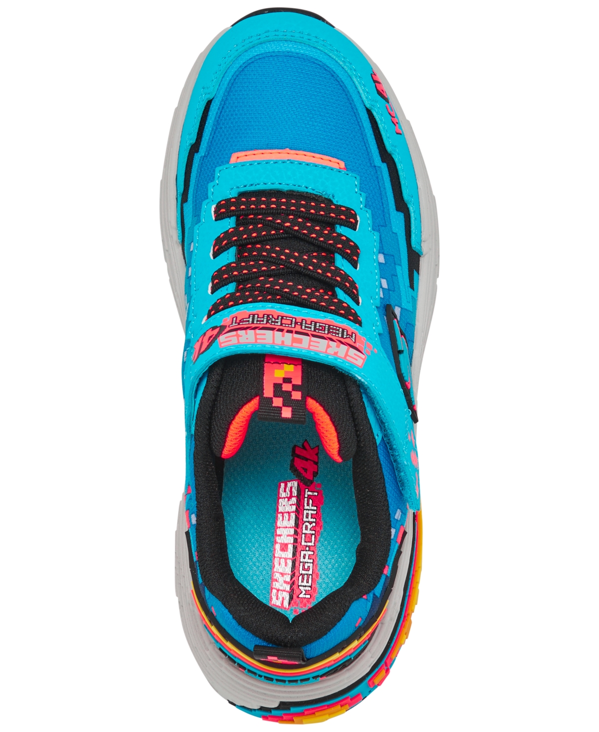 Skechers Little Kids Mega-craft 4k Fastening Strap Casual Sneakers From Finish Line In Turquoise,black