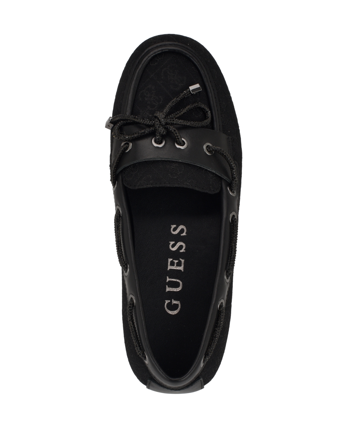 Guess Lavonta Boat Shoe In Black Logo