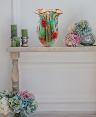 13" Plazio Art Glass Vase