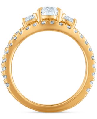 Diamond Three-Stone Bridal Set (2-1/4 ct. t.w.) in 14k Yellow Gold