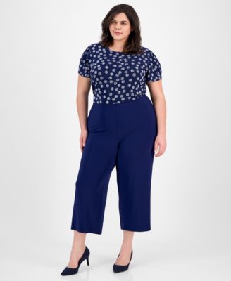 AK Anne Klein - Plus Size High-Rise Cropped Pull-On Pants