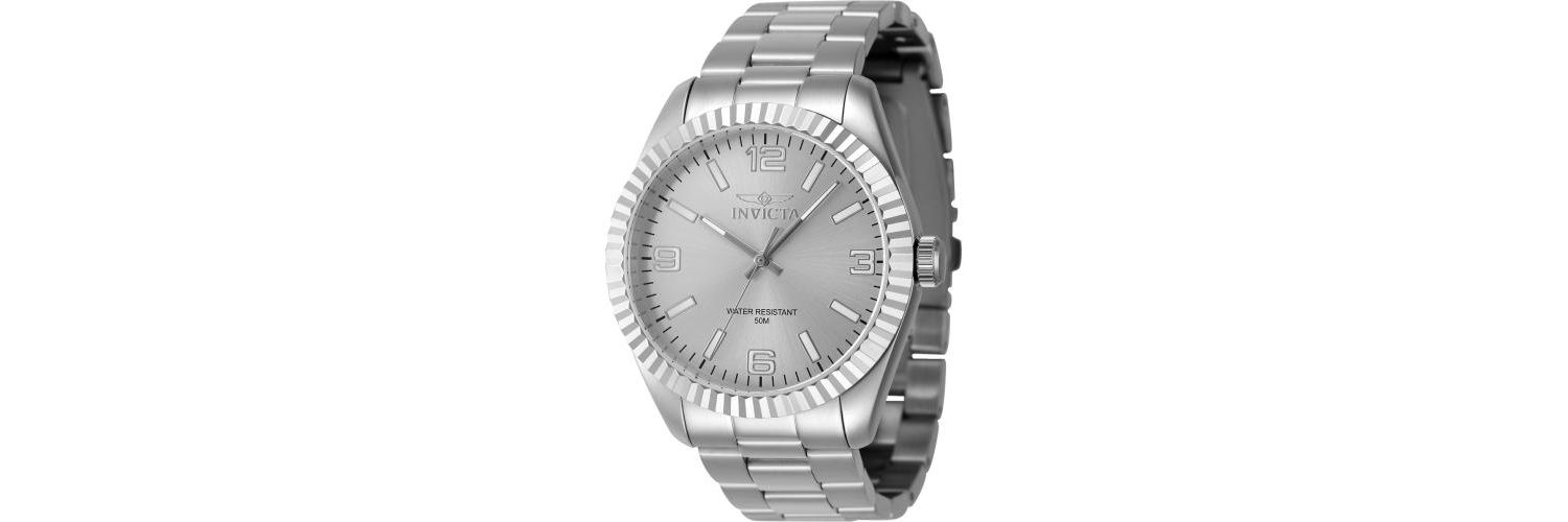 Men's 47449 Specialty Quartz 3 Hand Silver Dial Watch