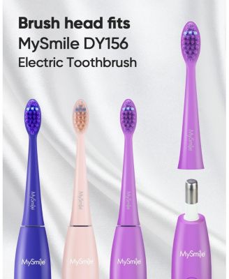 DY156 Electric Toothbrush Replacement Heads, 3 Packs (Purple)