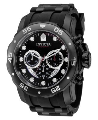 Men's 37231 Pro Diver SCUBA Quartz Chronograph Black, Red Dial Watch