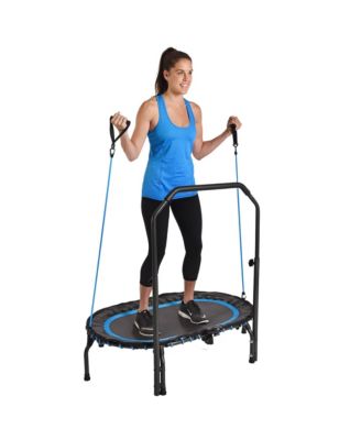 Stamina InTone Oval Fitness Rebounder Trampoline for Cardio with Handlebars