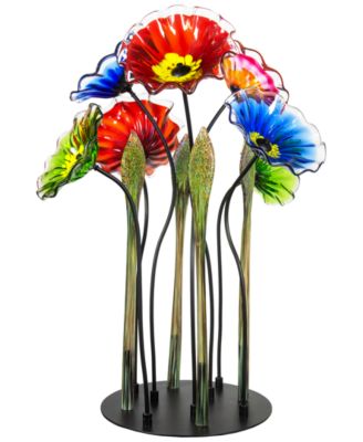 34.5" 7-Plate Art Glass Sculpture