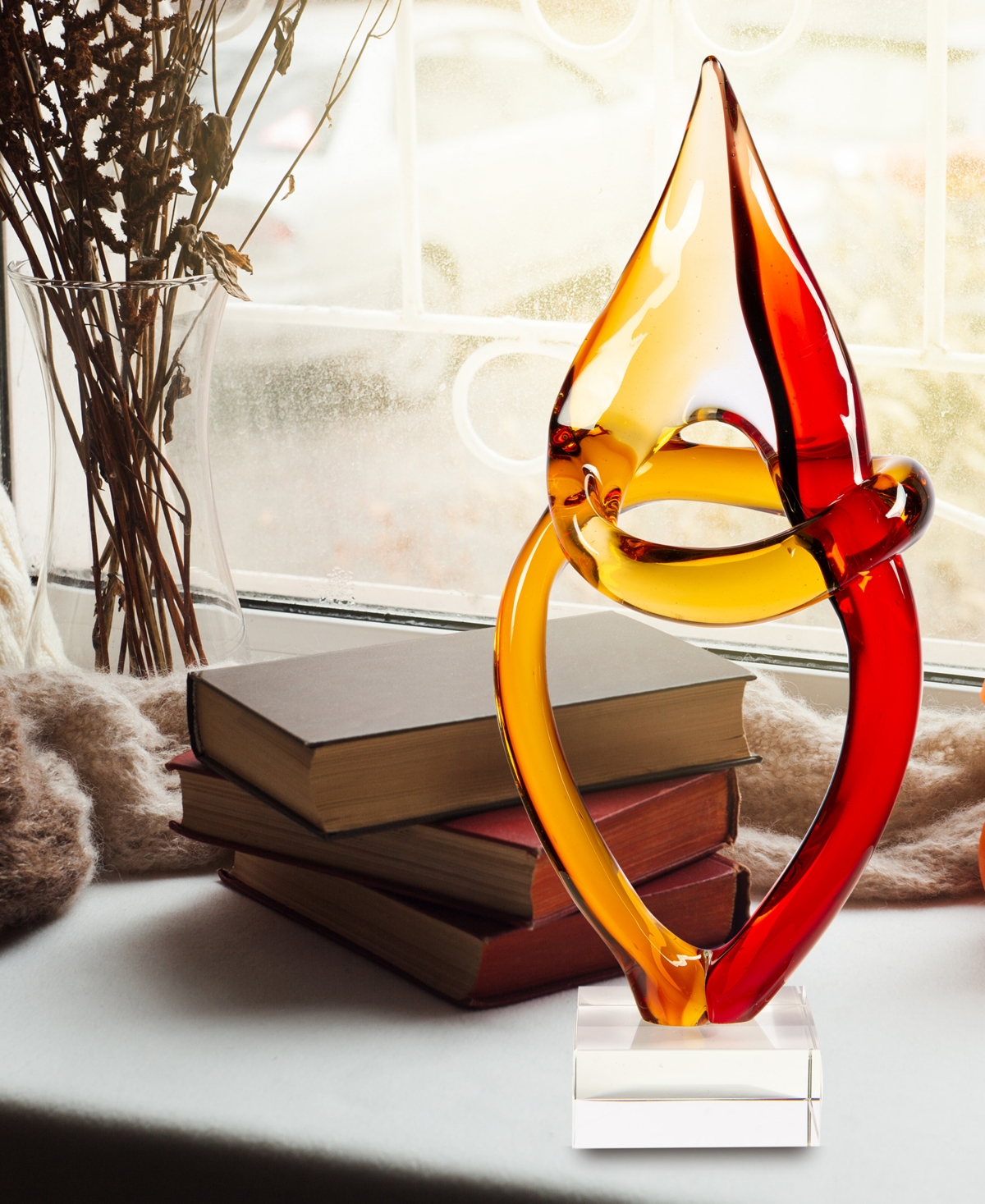 Dale Tiffany Copeland Sculpture In Red