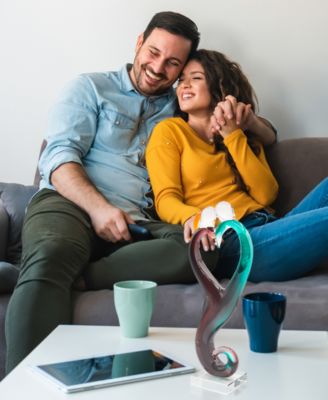 12.5" Unity Heart Art Glass Sculpture