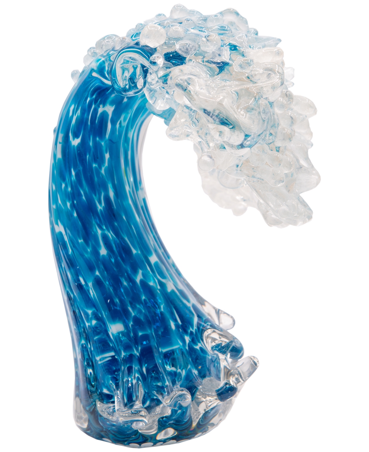 Dale Tiffany Laguna Wave Art Glass Sculpture In Blue