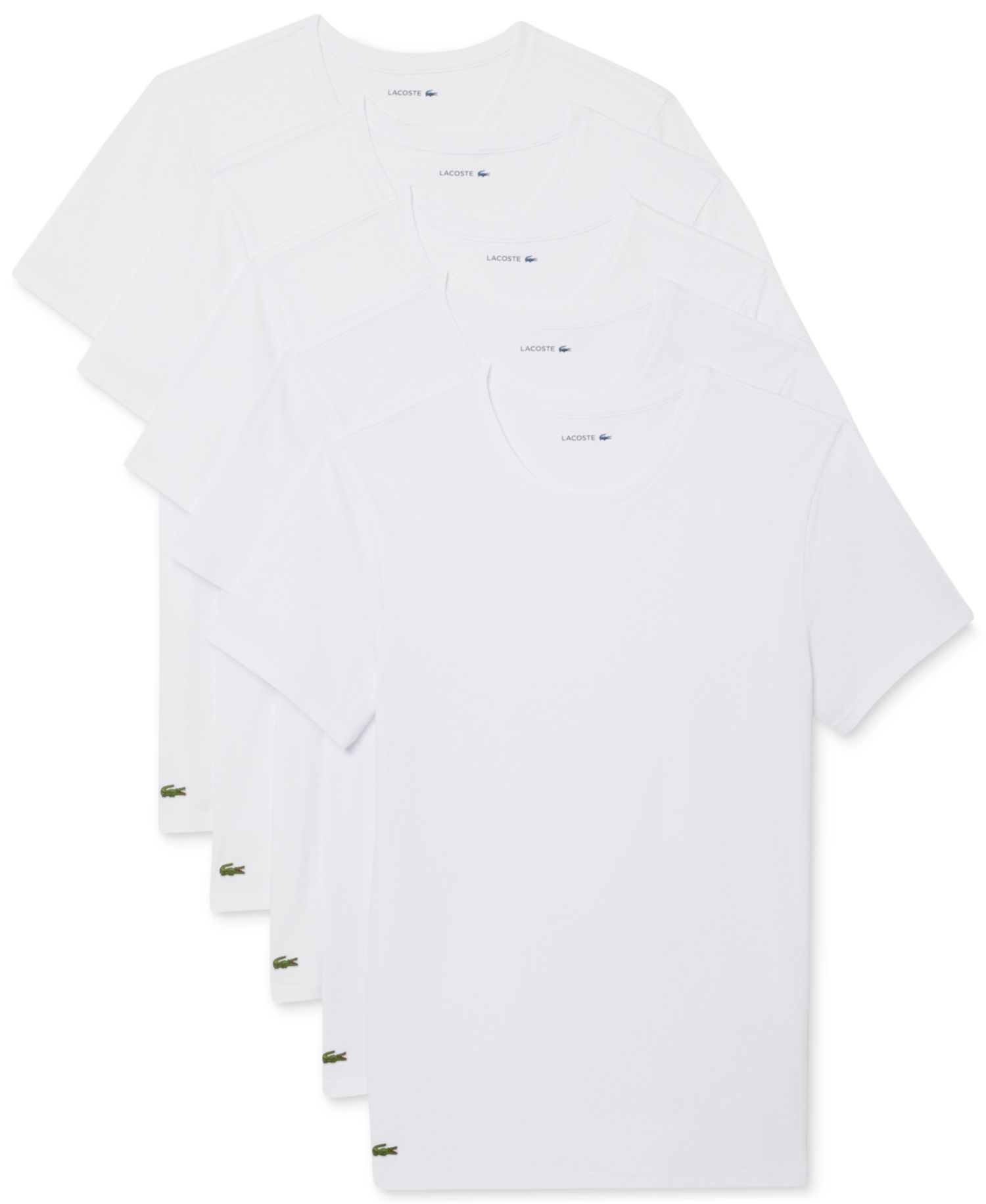 Men's Slim-Fit Crewneck Undershirt, 5-Pack