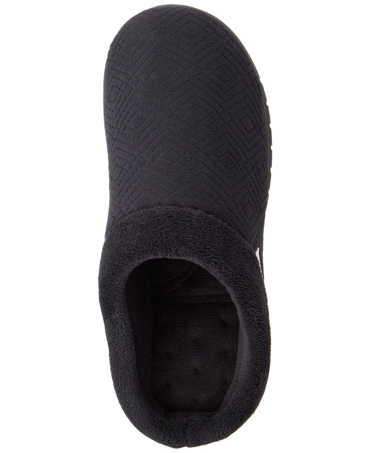 Женские сабо Isotoner Signature Gemma Diamond Microterry Clog Slippers, цвет: Чёрный — фото 4