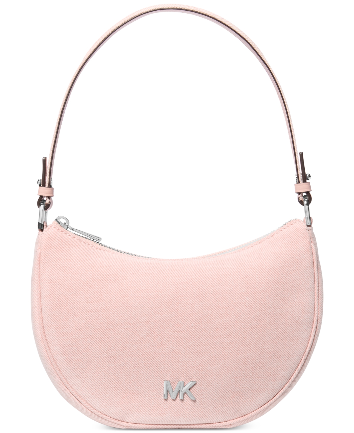 Michael Kors Michael  Kyla Small Hazy Blue Convertible Pouchette In Rosewater