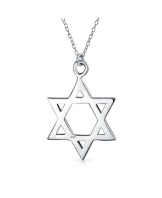 Classic Star of David Pendant Necklace in Sterling Silver