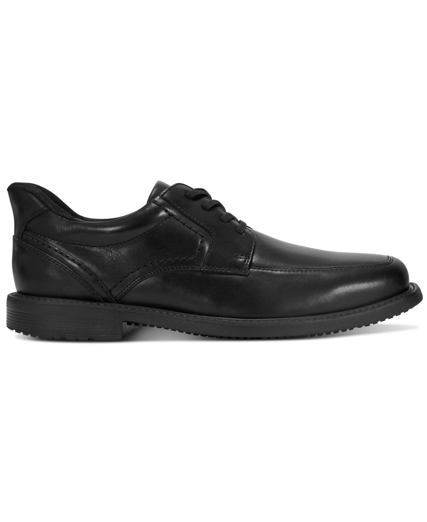 Мужские туфли Rockport Seaver Step Activated Dress Slip-On Oxfords, цвет: Чёрный кожаный — фото 2