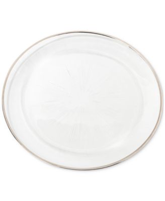 Elite Gold Glass Charger Plates, Set of 6