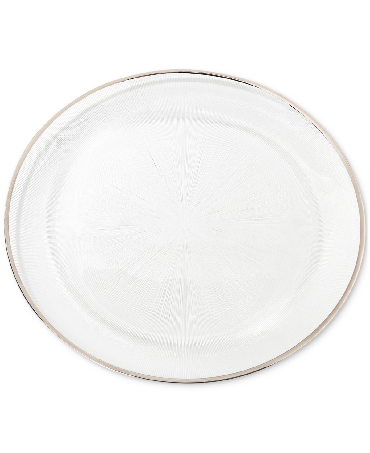 American Atelier Elite Gold Glass Charger Plates, Set Of 6 In Silver