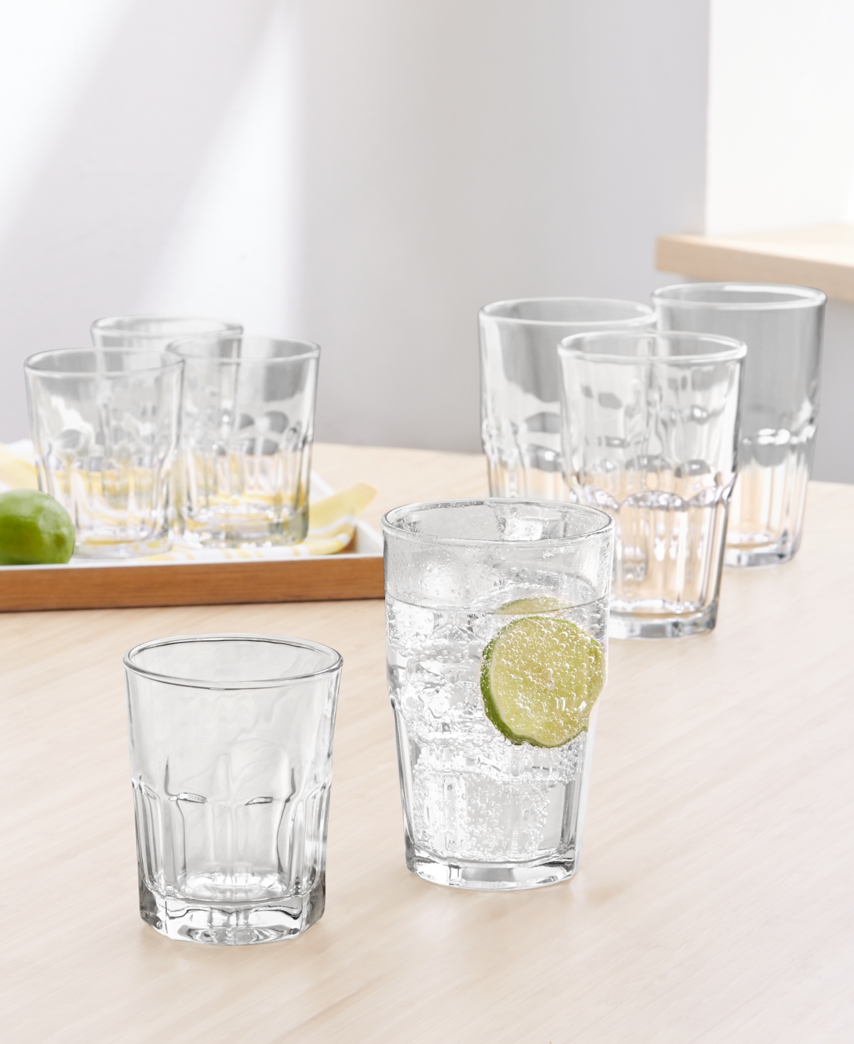 Arch Studio Bistro Glasses, Set Of 8, Exclusively At Macy's In Clear
