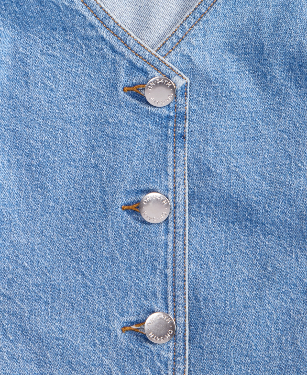 On 34th Women's Denim Vest, Exclusively At Macy's In Tinted Light