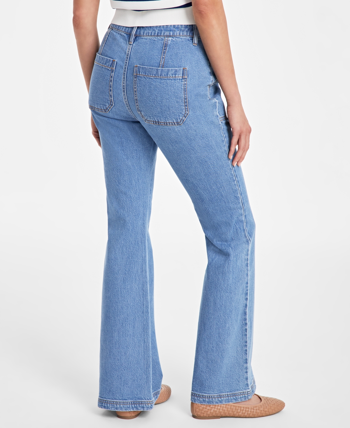 On 34th Women's Mid Rise Flared-leg Jeans, Exclusively At Macy's In Light Medium