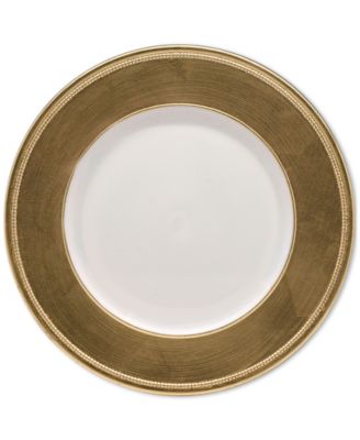 Leaf Rim/White Charger Plates, Set of 12 
