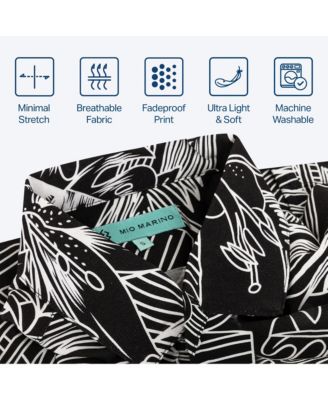 Mens Casual Button-Down Hawaiian Short Sleeve Shirt